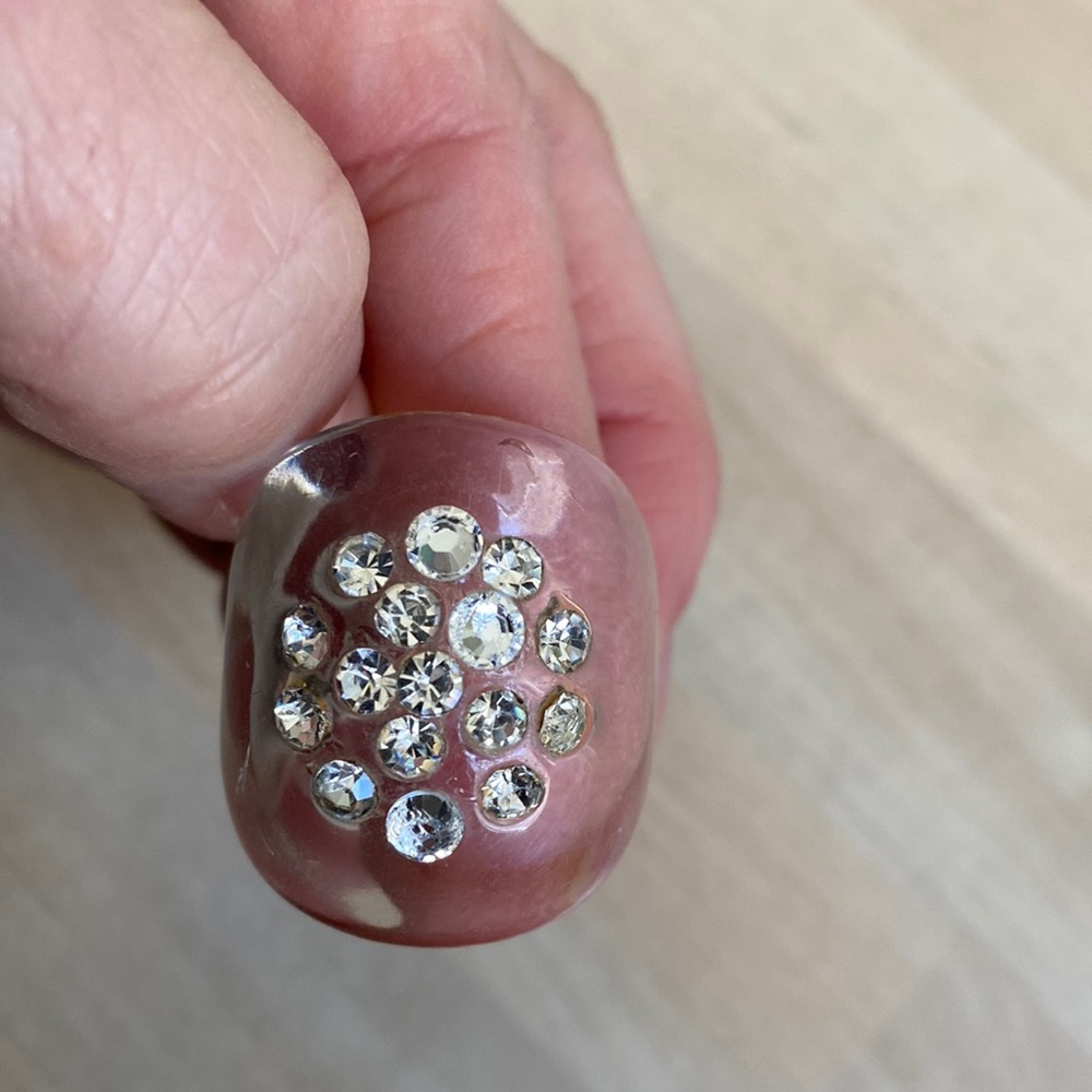 Swarovski Crystal & clear acrylic ring
